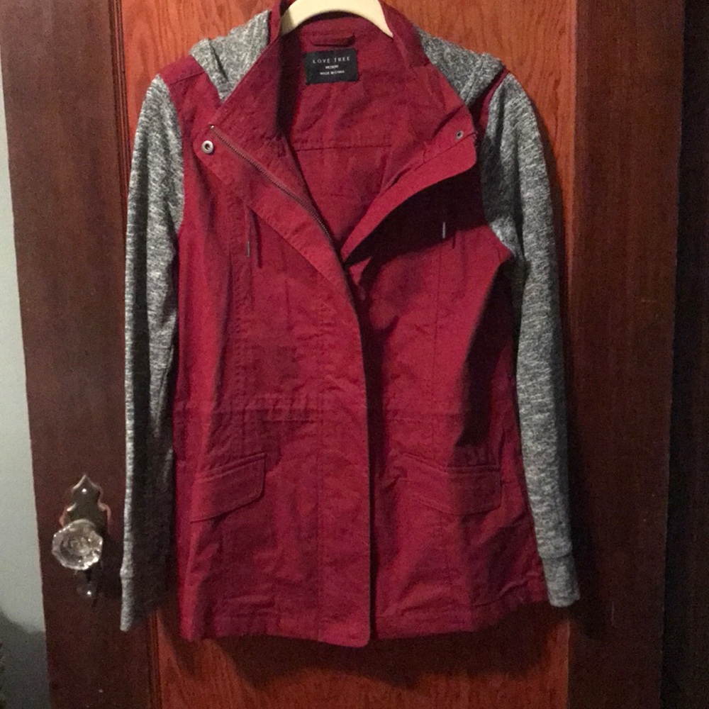 Maroon utility jacket